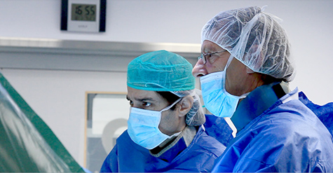 Professor Karmeli and Doctor Rabin (Carotid Endarterectomy operation)